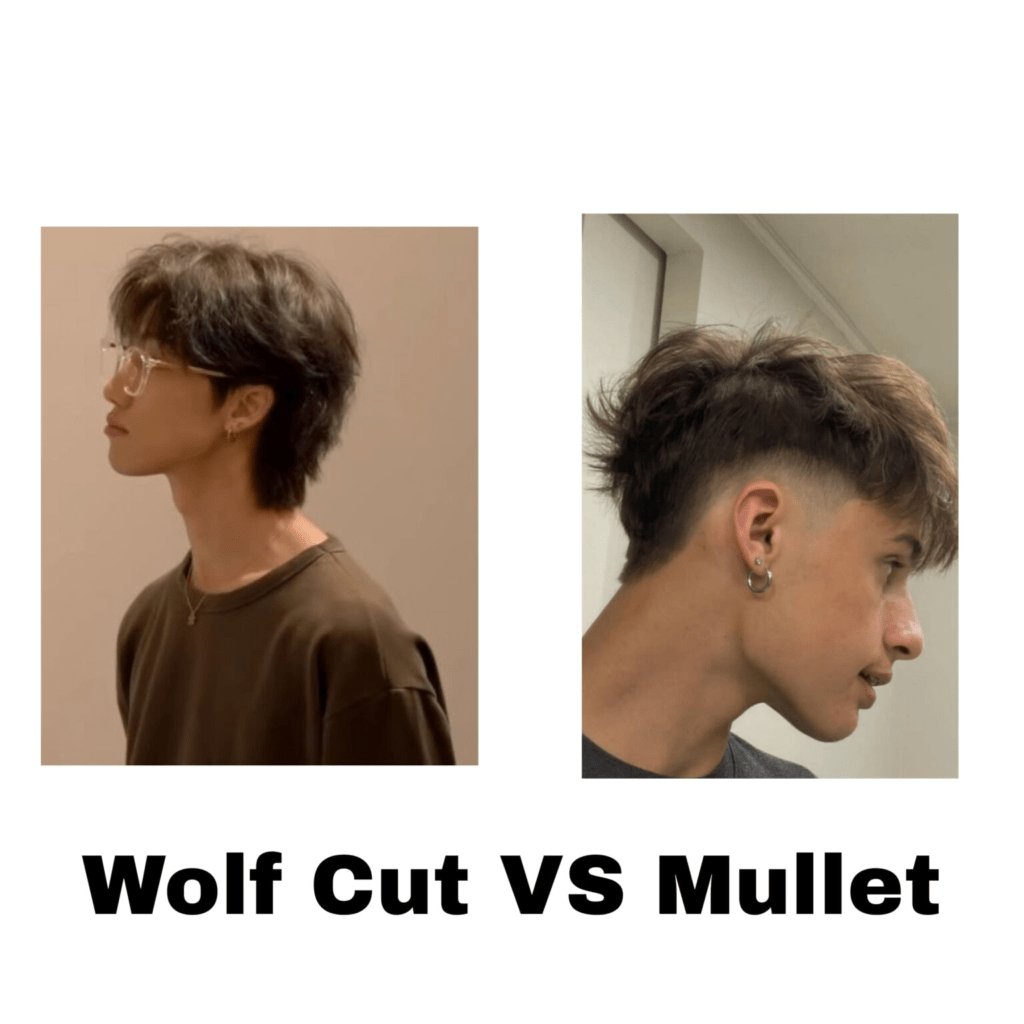 Difference between a wolf Cut and a mullet: