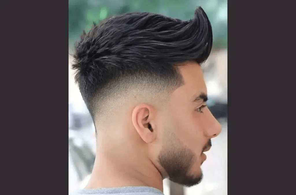 Haircut Long on Top With a Mid Fade