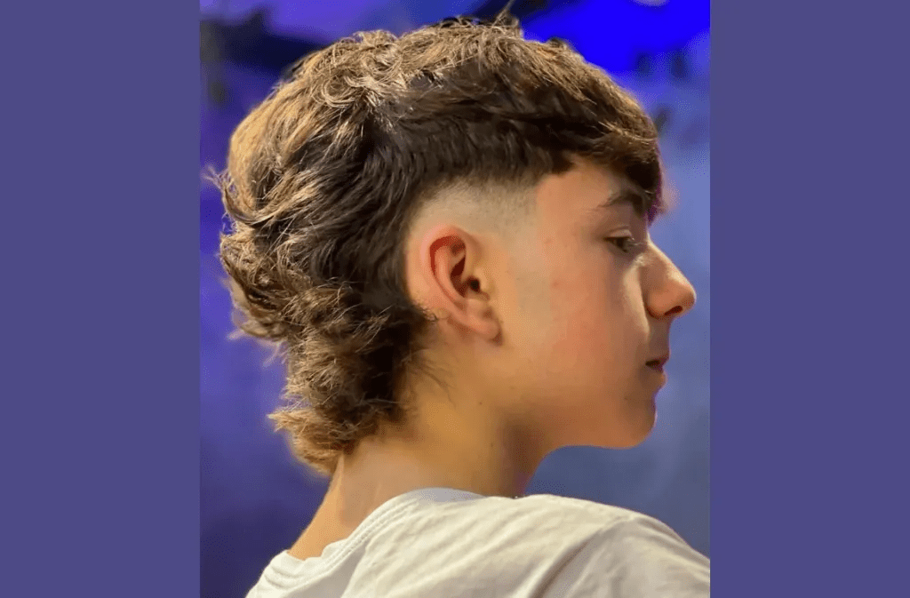 Haircut With a Faded Mullet