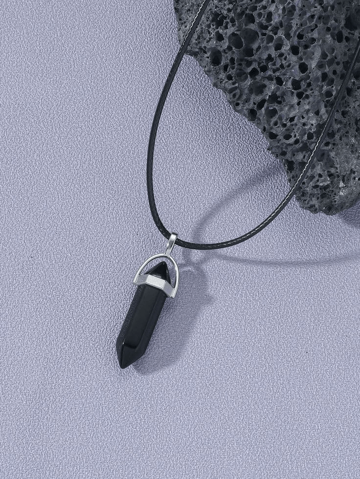 Black Pendant Necklace