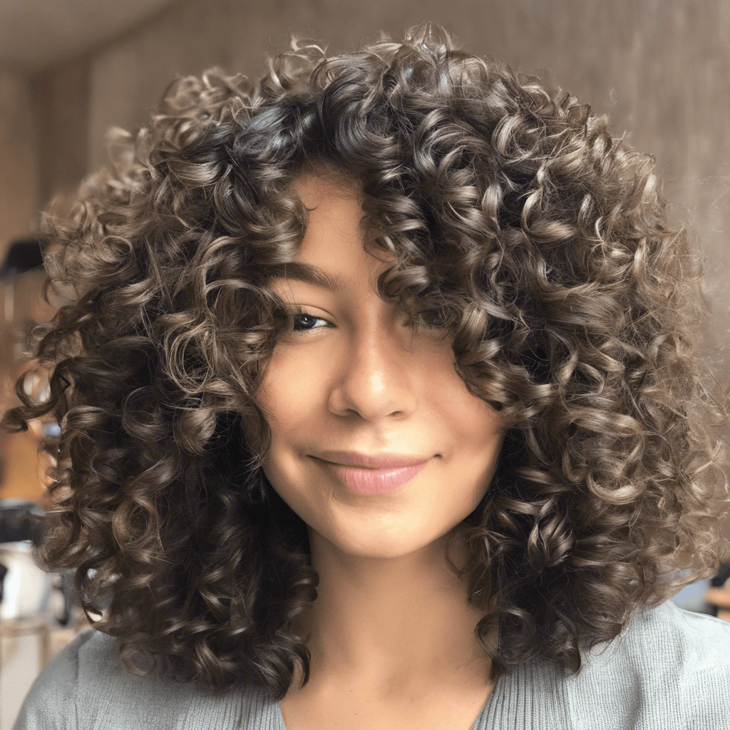 Curly Blowout Haircut