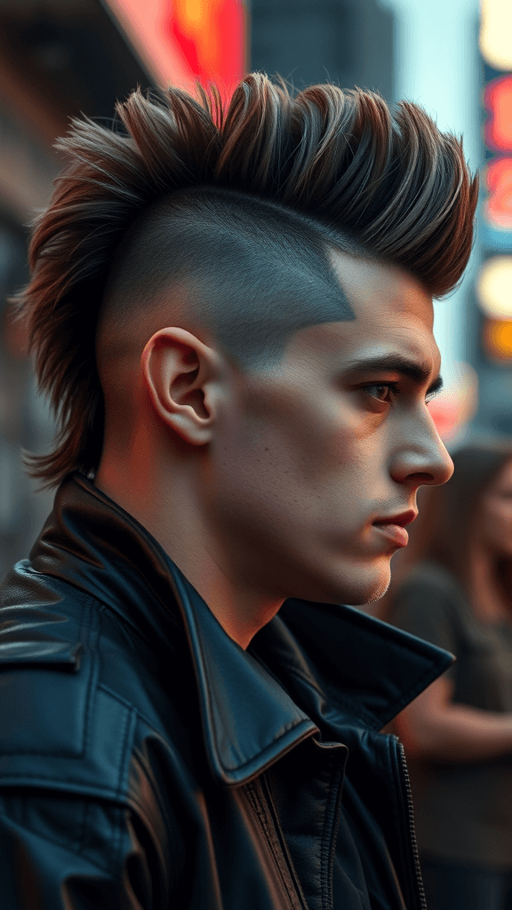 Short Mohawk Mullet Haircut